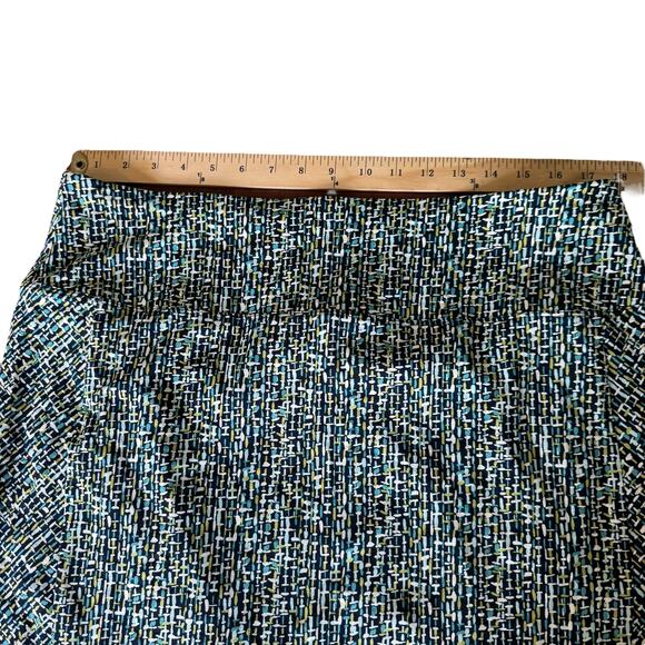 J. Jill Wearever Smooth-Fit Pencil Skirt L Multi Abstract Print Stretch - Picture 7 of 7